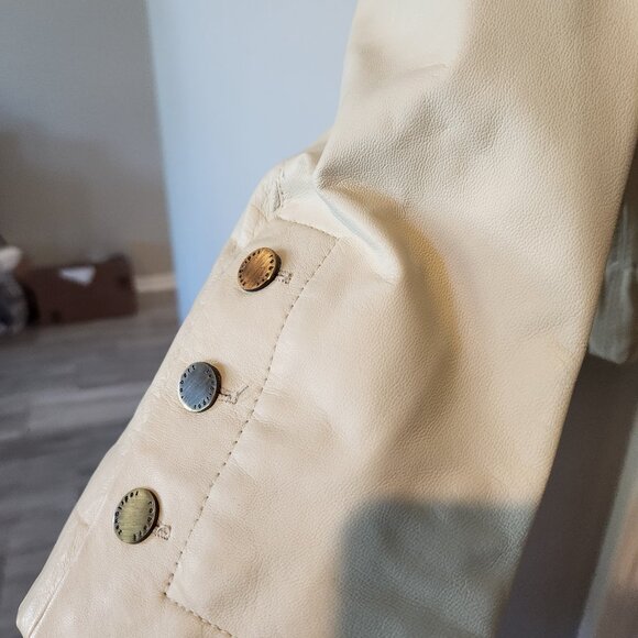 Robert Rodriguez Ivory Leather Jacket US 6 - Picture 4 of 10